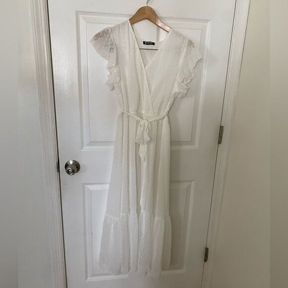 BTFBM WOMENS WHITE LINED DRESS SMALL - Picture 1 of 6